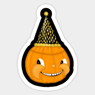 Old Fashioned Pumpkin Head Sticker